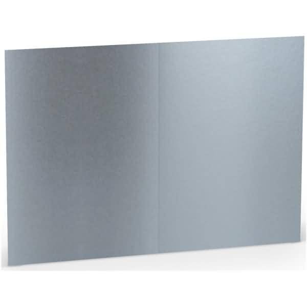 Doppelkarte B6 hoch Silber-0