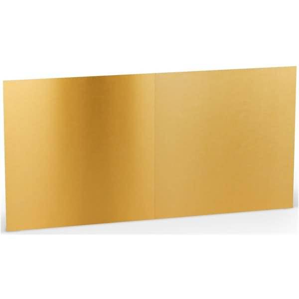 Doppelkarte 15,7x15,7cm Gold-0