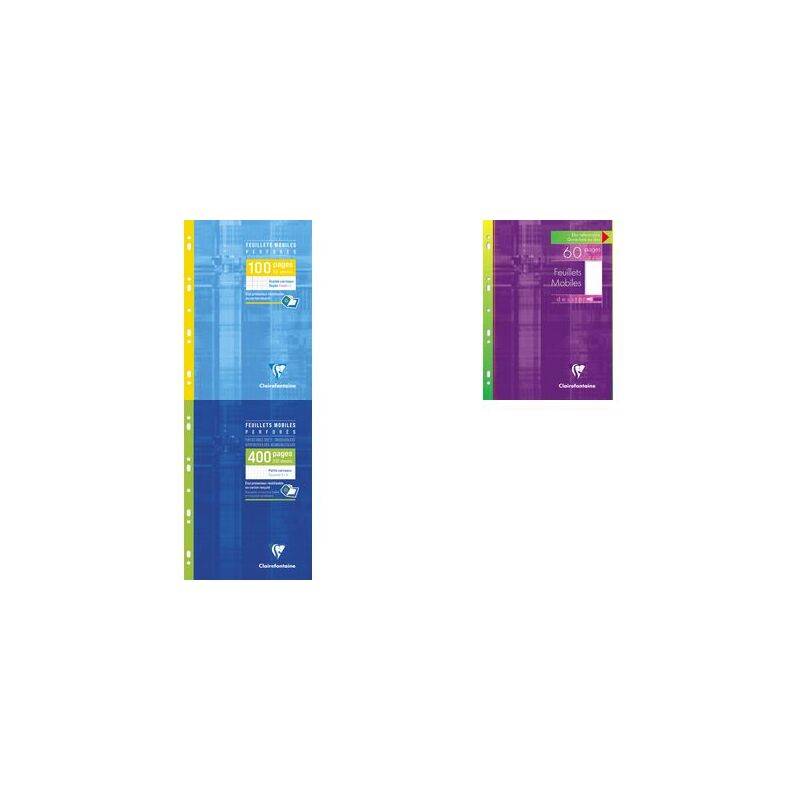 Clairefontaine Feuillets mobiles A4, quadrillé 5/5,100 pages-0