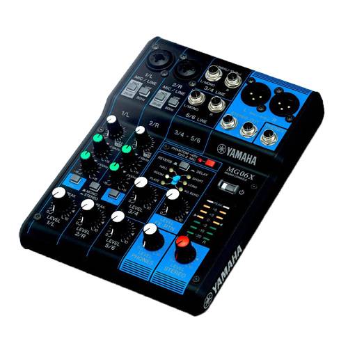 YAMAHA MG06X - 6-Kanal Mischpult Konsole (2 Mic-In | 6 Line-In | 1 Stereo Bus | SPX Effekte | Metallgehäuse) - in-0