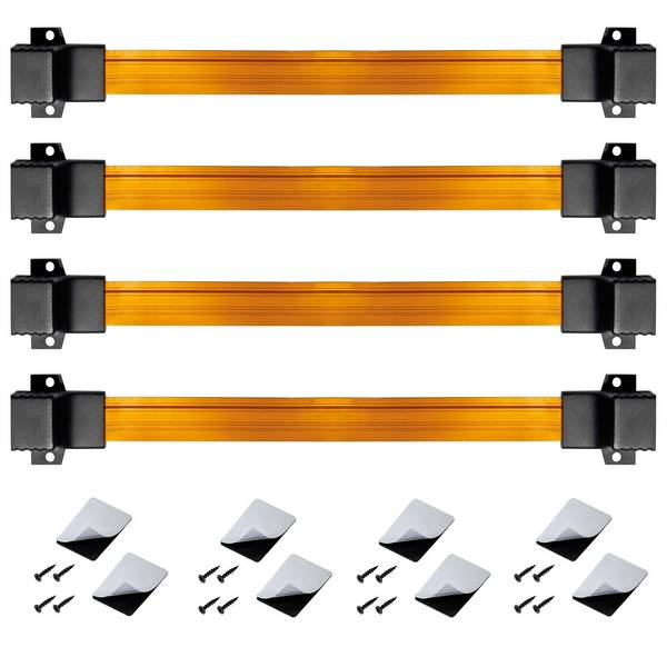 ARLI 4x RJ45 Fensterdurchführung für Netzwerkkabel Flachkabel inkl. 8 x Klebepads + 16 x Schrauben