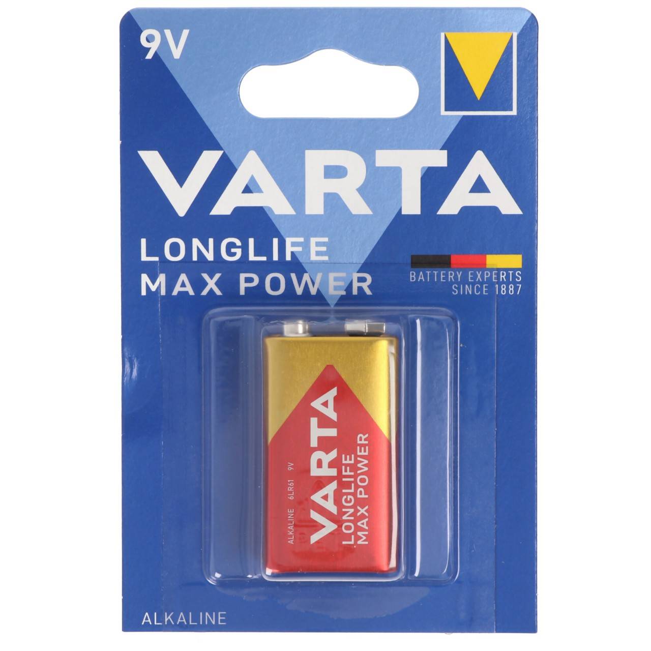 Varta 4722 Longlife Max Power 9V-Block, 9V Batterie ideal für Rauchmelder, Rauchwarnmelder-1