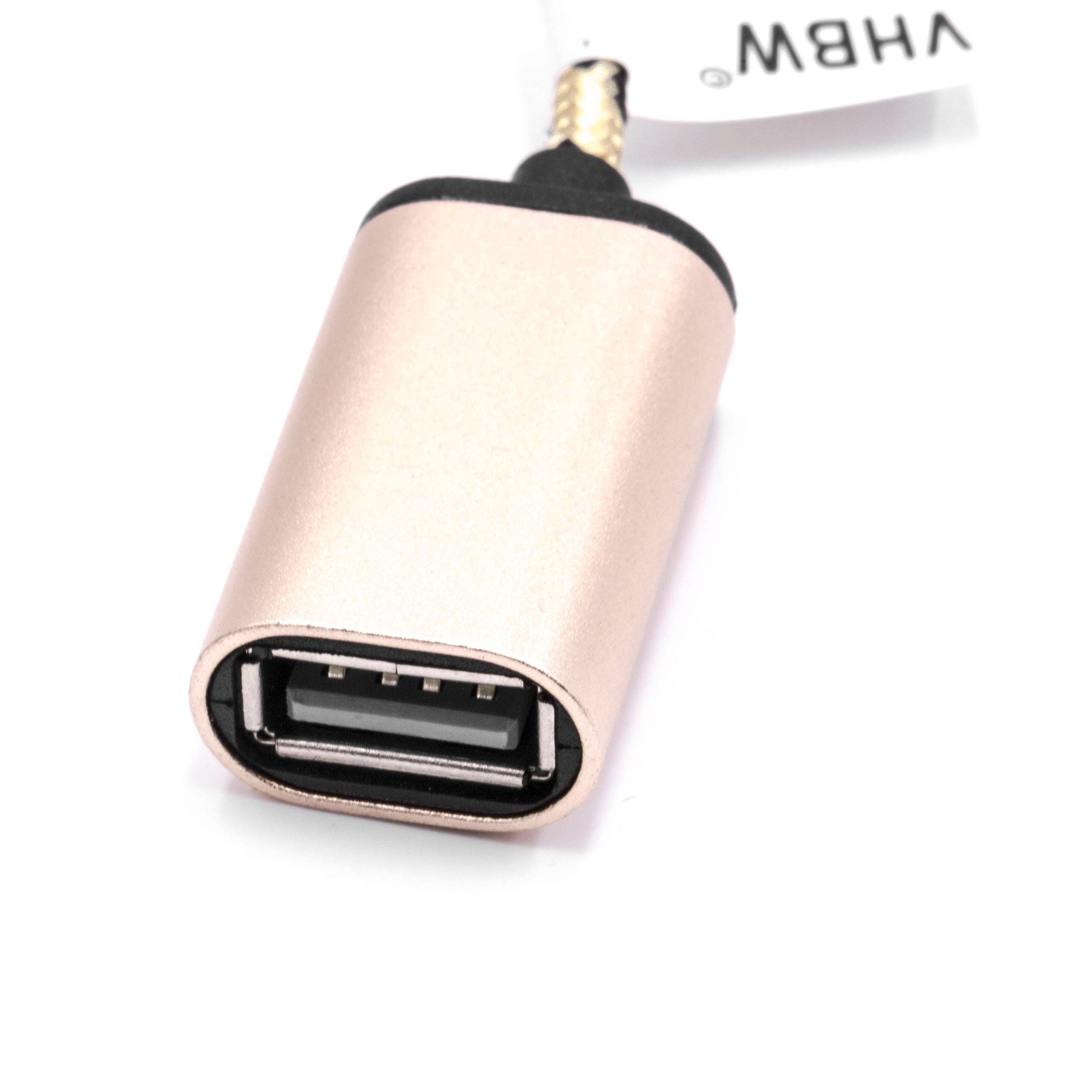 vhbw Adapter OTG kompatibel mit Samsung Galaxy A7 2017 | A8 2018 Mobilgerät - Kabeladapter USB Type C (männlich) auf USB-3