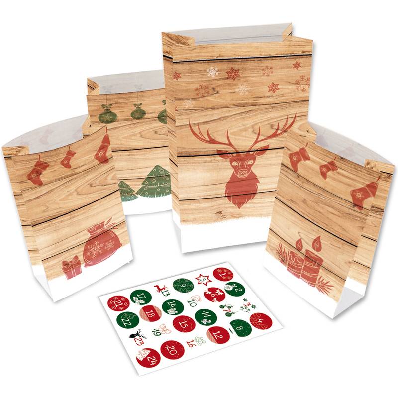 ROTH Adventskalender 24 Adventstütchen "Hygge-Style"-0