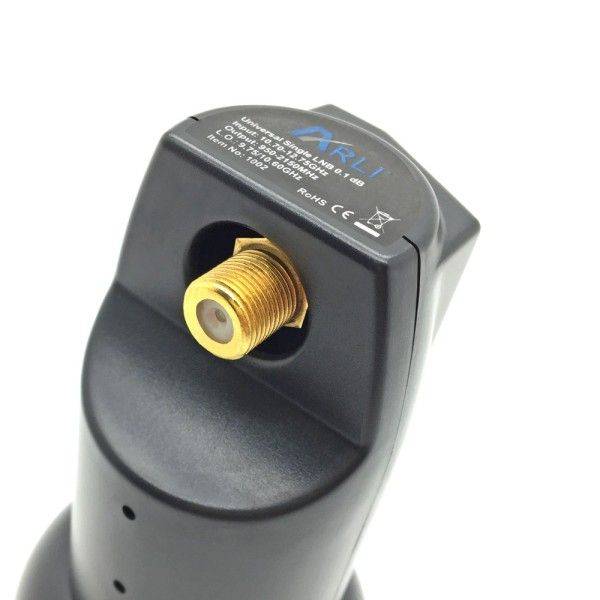 60cm HD SAT Anlage grau + Single LNB + Satfinder + 2x F-Stecker vergoldet-2