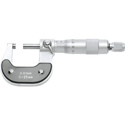 Horex  2304510-ISO Bügelmessschraube kalibriert (ISO)  0 - 25 mm Ablesung: 0.01 mm DIN 863-1