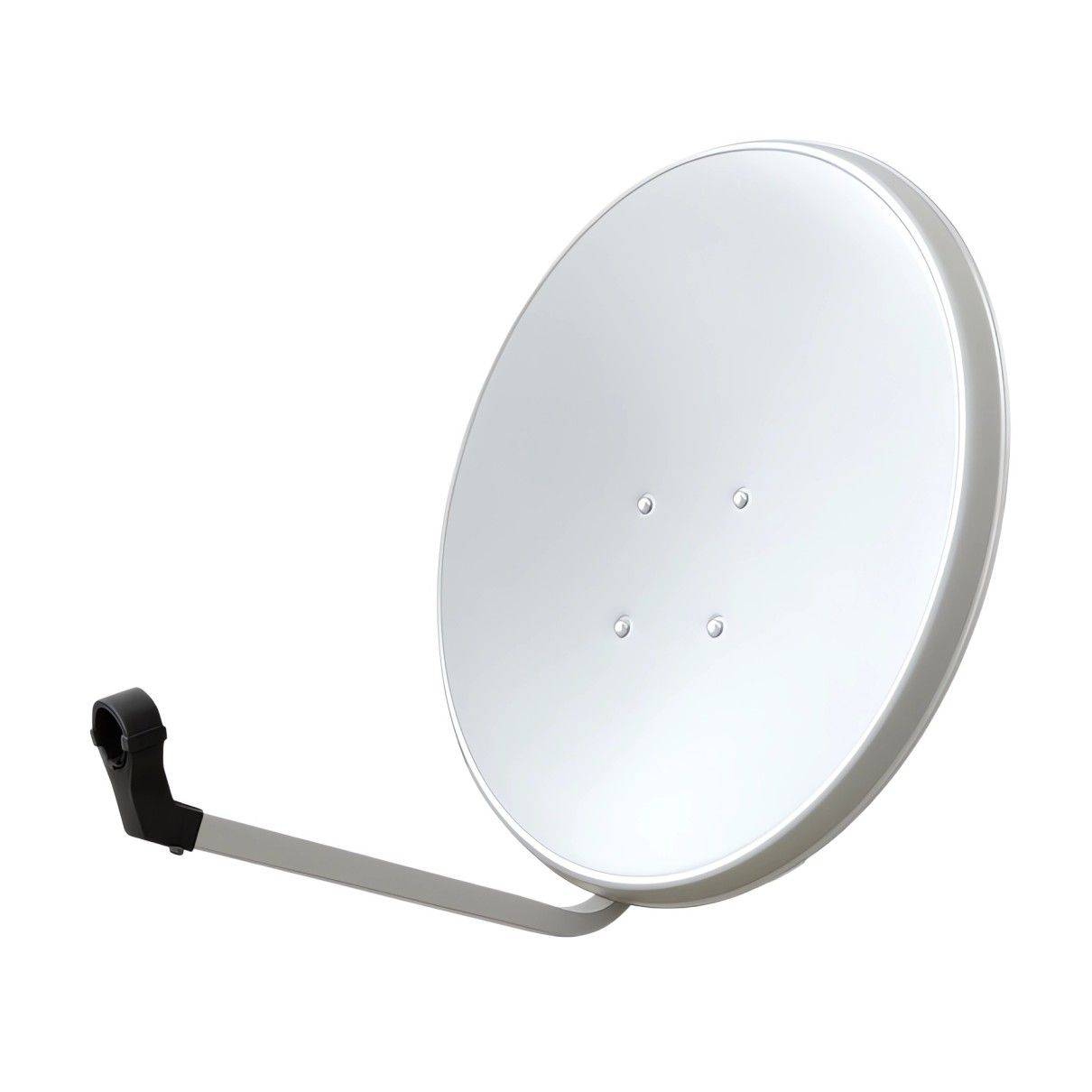 Symbolbild für 60 cm HD Sat Anlage weiss + Single LNB + Wandhalter 25 cm + 2x F-Stecker vergoldet
