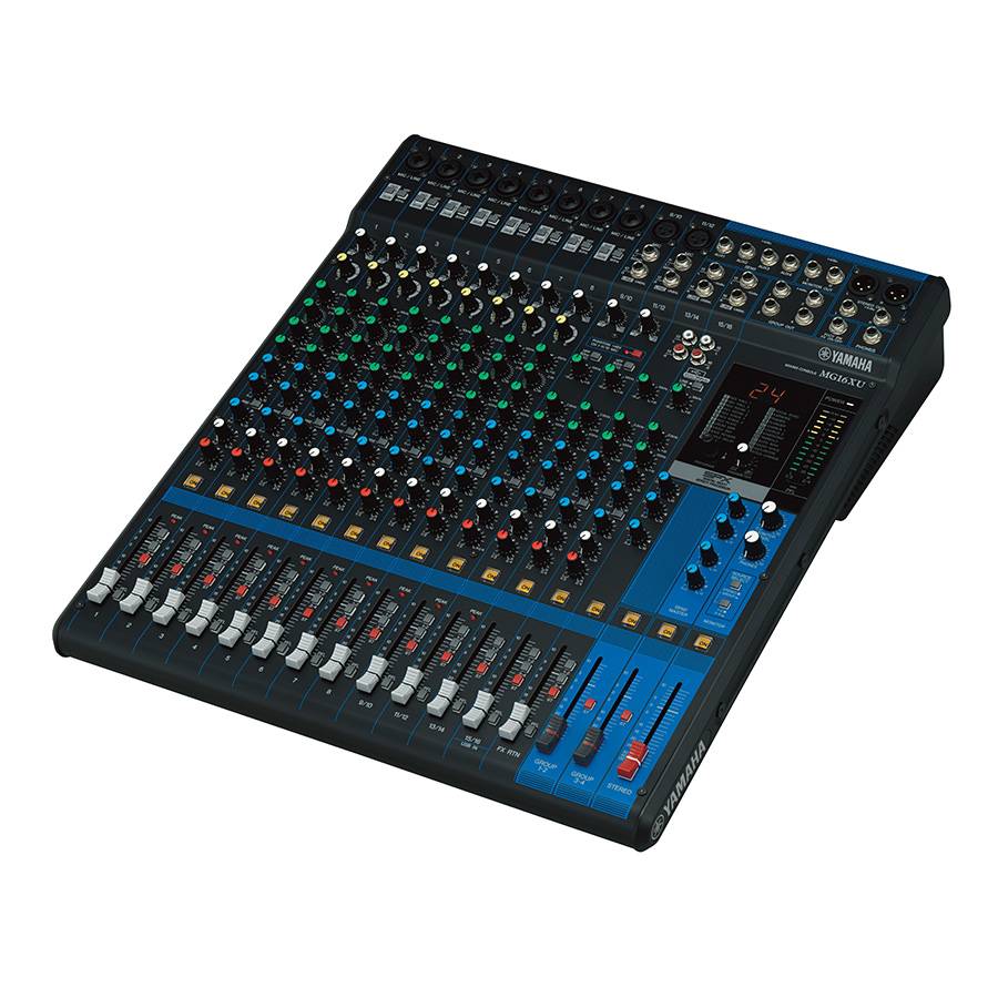 YAMAHA MG16XU - 16-Kanal Mischpult Konsole (10 Mic-In | 16 Line-In | 4 Group Busse | 1 Stereo Bus | 4 AUX | SPX |-0