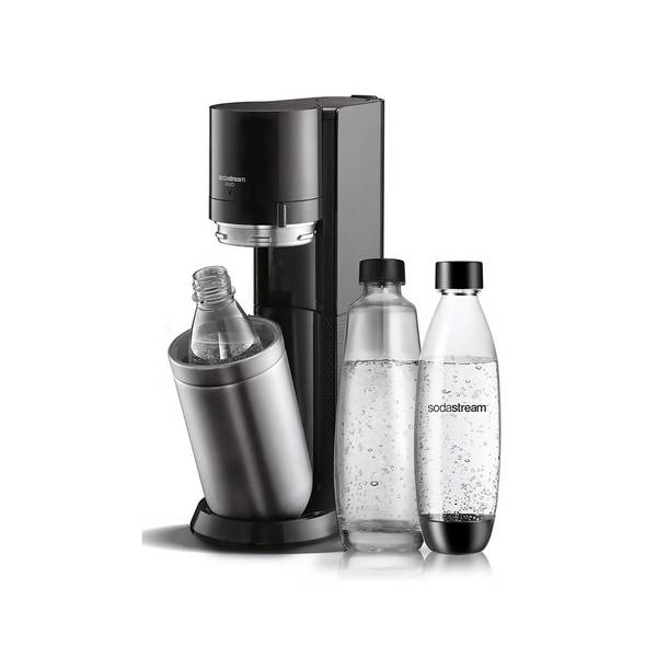 Wassersprudler-Duo-Set titan-silber.