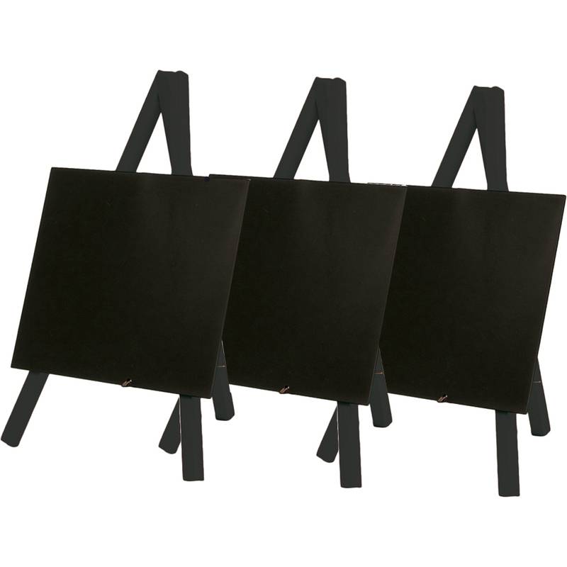 Securit Tisch-Kreidetafel MINI mit Staffelei, schwarz-0