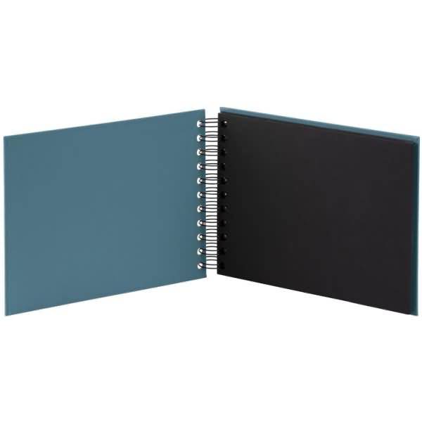 Fotoalbum Wire-O 40 Seiten 195x145mm denim/schwarz-1