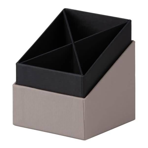 Stifteköcher 86x86x100mm taupe