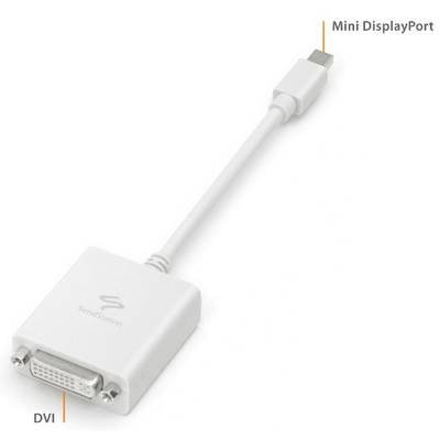 SendStation Mini DisplayPort to DVI Adapter - mDP - DVI - Weiß