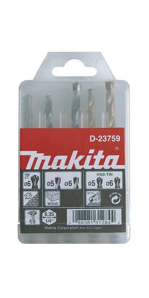makita Bohrer-Set D-23759 D.5/6mm-0