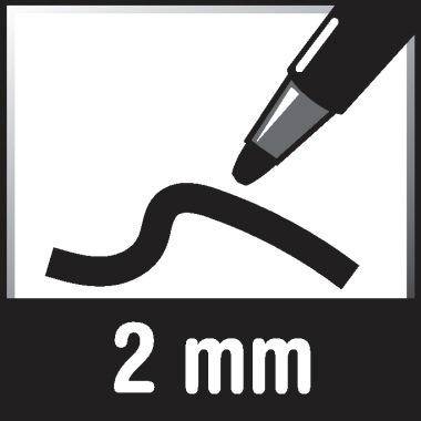 Lackmaler Mittel 2mm Rundspitze schwarz-1