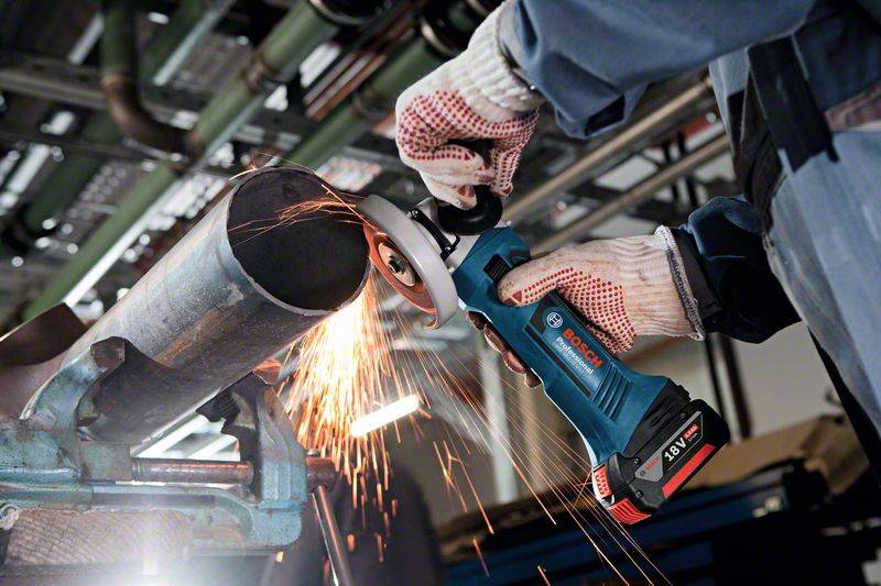Bosch Professional GWS 18-125 V-LI 060193A307 Akku-Winkelschleifer 125 mm ohne Akku 18 V-6