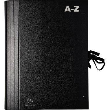 Exacompta Fächermappe 61550B A-Z DIN A4 schwarz-0