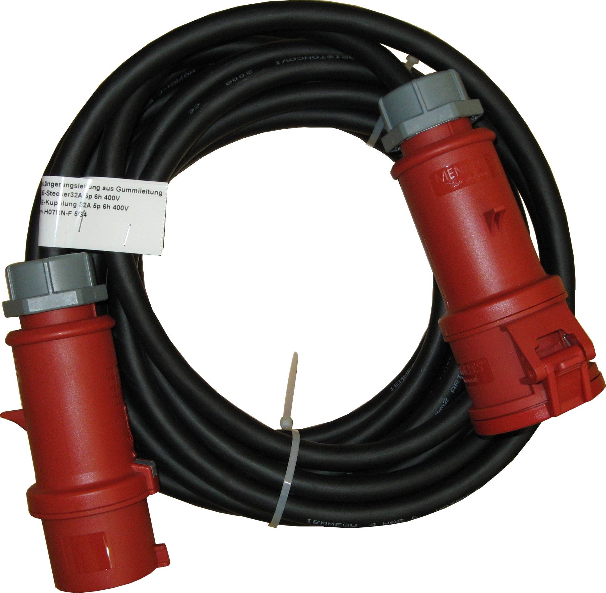 32A CEE-Verbindungskabel 4Q – 10 m Lang – inkl. Kupplung, Stecker und Verschlussklappe-0