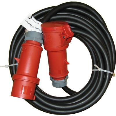 WDH 32A CEE-Verbindungskabel 6Q - 10 m Länge - Inkl. Kupplung, Stecker und Verschlussklappe-0