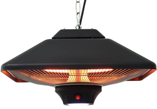 WDH Decken-Heizstrahler WDH-200LS - 2.000 W - Innen & Außen - mit integrierter LED-Lampe