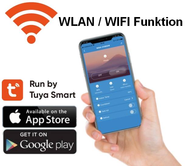 Symbolbild für WDH Bautrockner WDH-930EEW - für 80m² - 40 Liter/Tag - Smart Home-fähig