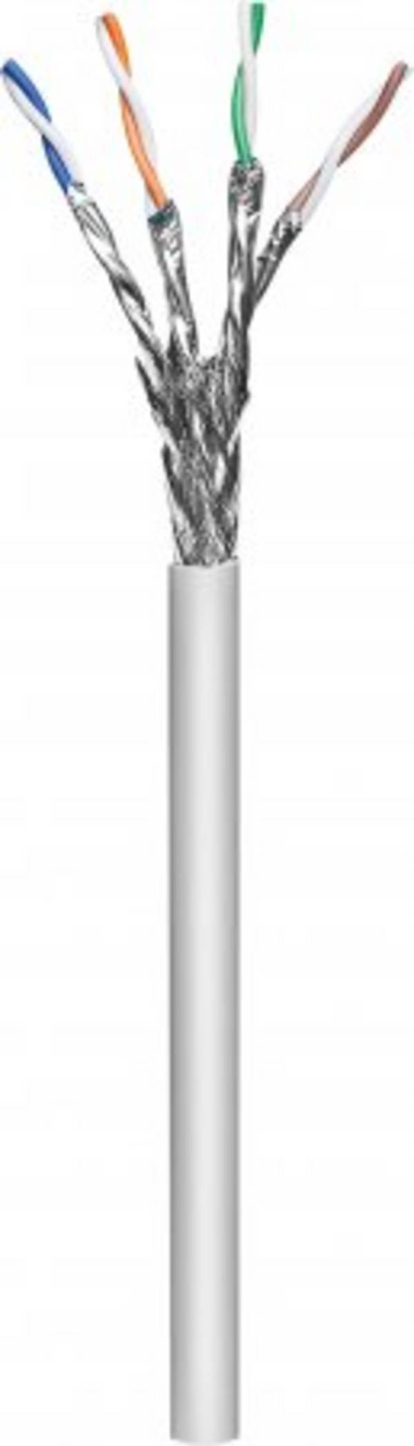 Intellinet Verlegekabel Cat6a S/FTP 100 m Rolle LS0H CPR-Dca-klassifiziert AWG 23 Massivdraht CAT 6a SFTP m Grau