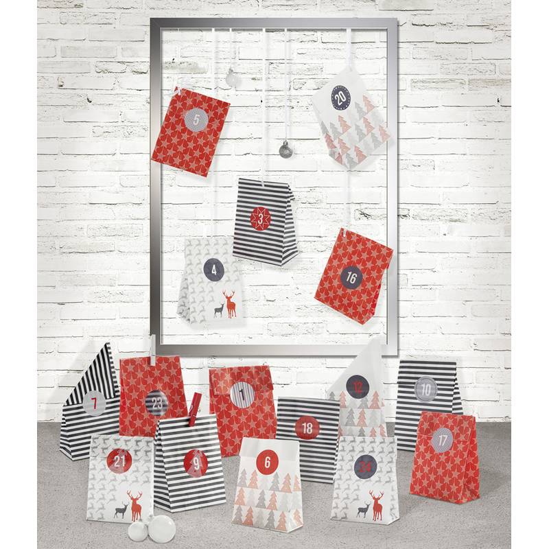 folia Adventskalender 24 Adventstütchen "STYLE"-0