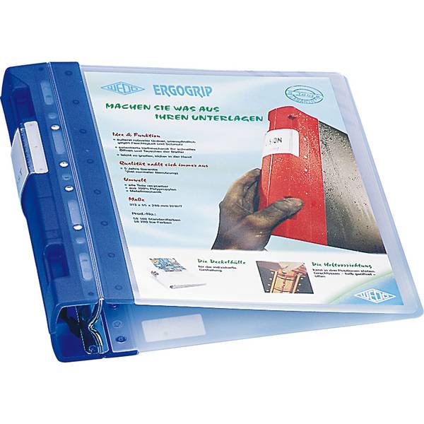 Präsentationsordner Ergogrip ICE A4 50mm 4 Ringe blau