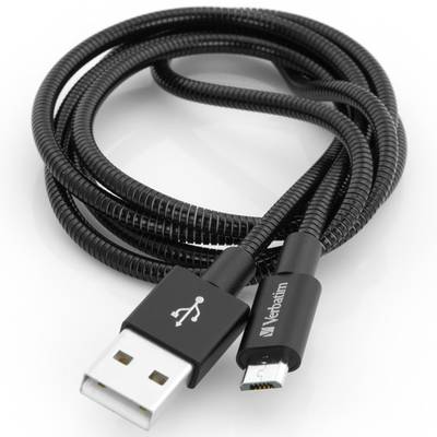 Verbatim Sync-/Ladekabel USB/Micro USB - 100 cm Stainless Steel (Schwarz)