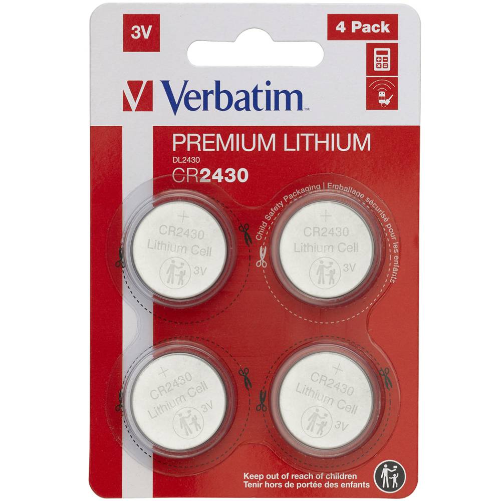 Verbatim Batterie 4 x CR2430 - Li-0