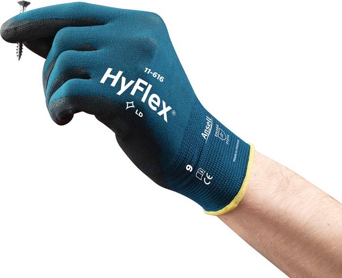 Ansell Handschuhe HyFlex® 11-616 Größe 10 grünblau/schwarz EN-1