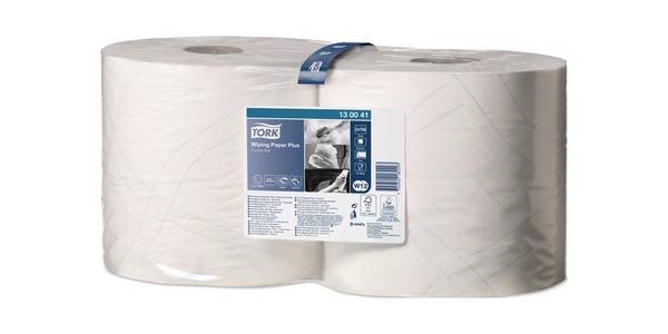 Putztuch TORK 130041 L.ca.340 mmxB.ca.235mm weiß 2-lagig,geprägt,bedruckt 750 Tü