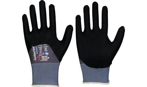 LEIPOLD Handschuhe LeikaFlex® Brilliant Größe 8 grau/schwarz