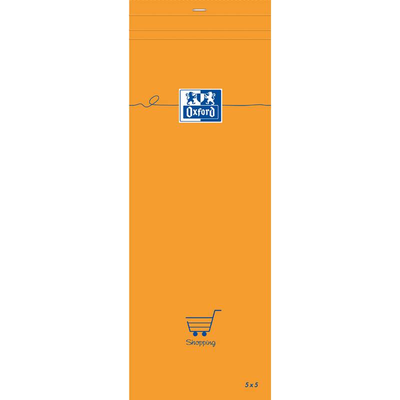Oxford Notizblock, 74 x 210 mm, kariert, 80 Blatt, orange-0