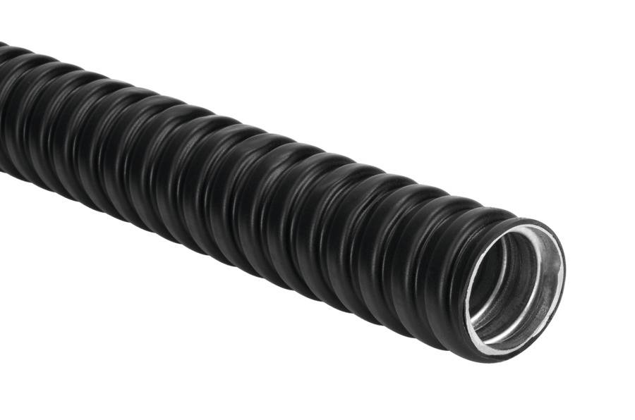 HellermannTyton Metallschlauch 12mm, schwarz, 25m PCS12 GS/PVC BK 25