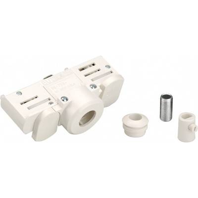 Eutrac 3-Phasen Stromschienenadapter verkehrsweiss inkl Montagezubehör-0
