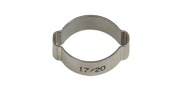 Riegler 50x Schlauchklemme 2-Ohr Edelstahl 1.4301 (W4) Spannbereich 13 - 15 mm - 179470