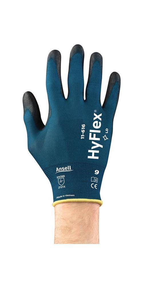 Ansell Handschuhe HyFlex® 11-616 Größe 10 grünblau/schwarz EN-0