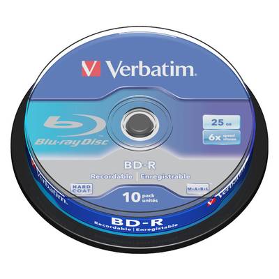 Verbatim BD-R 25GB/1-6x Cakebox (10 Disc) 43742(VE10)