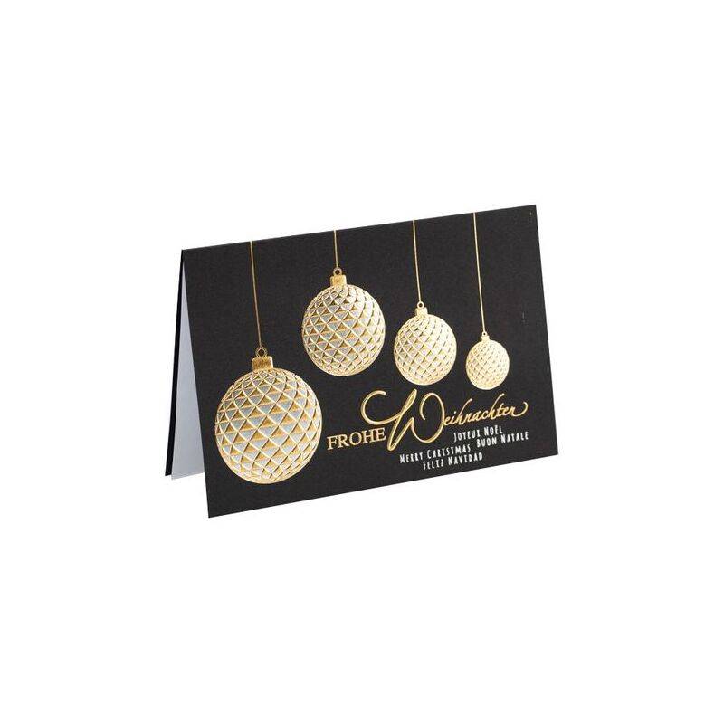 RÖMERTURM Weihnachtskarte "Goldende Weihnachtskugeln"-0