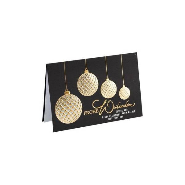 RÖMERTURM Weihnachtskarte "Goldende Weihnachtskugeln"