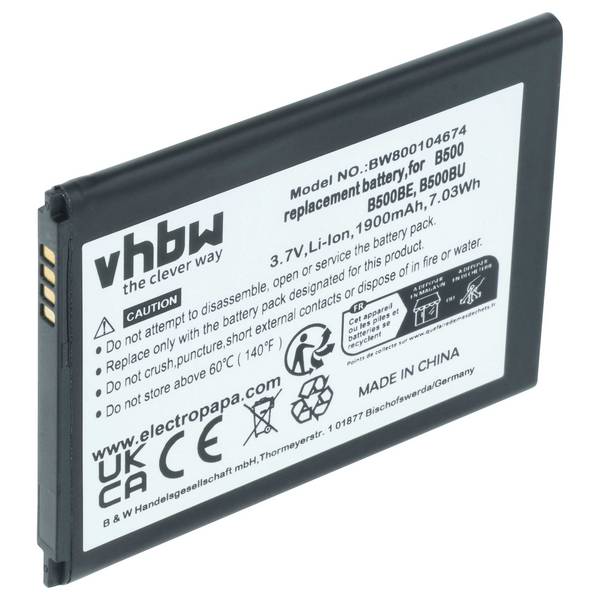 vhbw Akku kompatibel mit Samsung Galaxy Serrano | S4 Mini LTE, S4 Mini Duos, SHV-E370, SGH-I257 Handy Smartphone Telefon