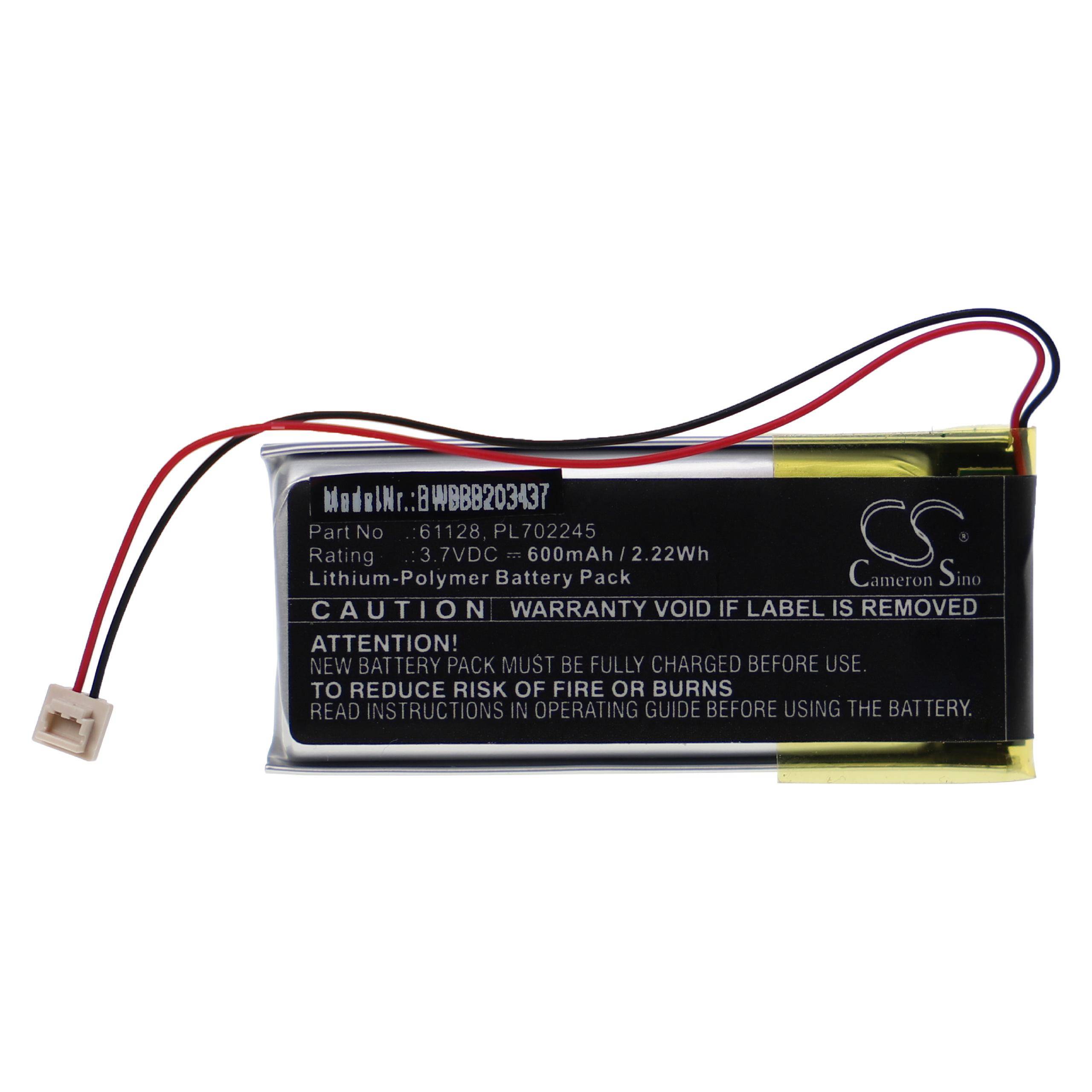 vhbw Akku Ersatz für Streamlight PL702245 | 61128 für Multifunktionslampe (600mAh, 3,7V, Li-Polymer)-0