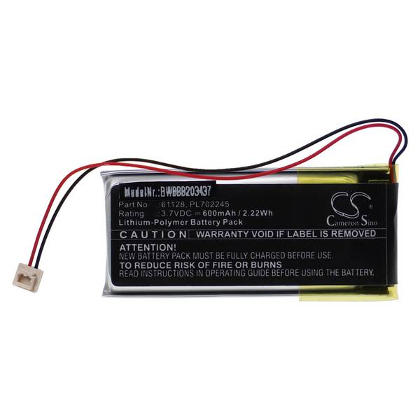vhbw Akku Ersatz für Streamlight PL702245 | 61128 für Multifunktionslampe (600mAh, 3,7V, Li-Polymer)