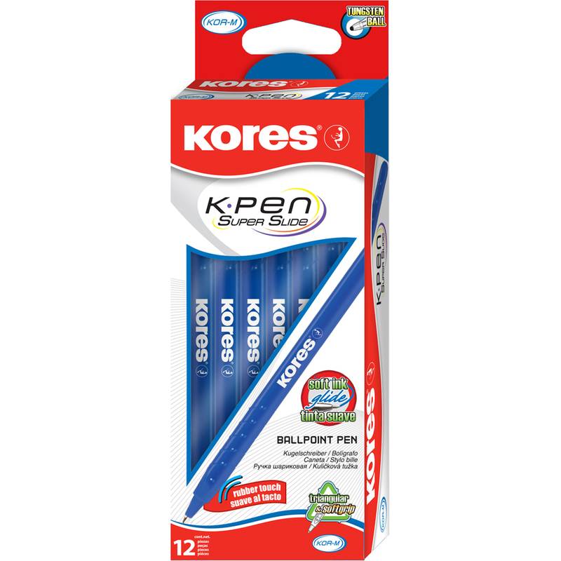 Kores Einweg-Kugelschreiber K-Pen Super Slide K0, schwarz-0