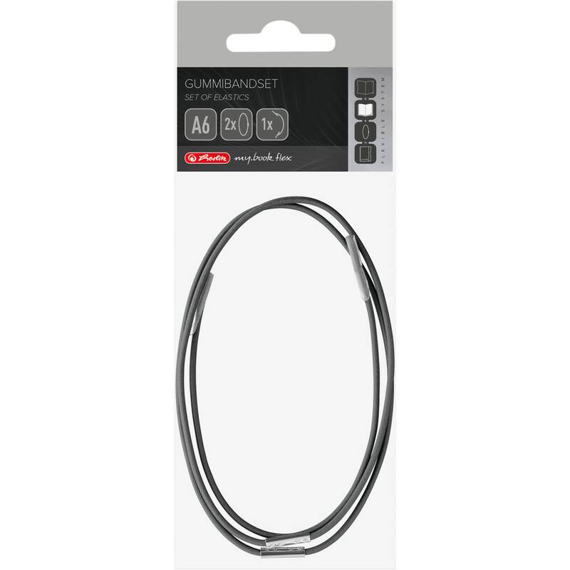 herlitz Gummiband-Ersatzset my.book flex A6, anthrazit-0