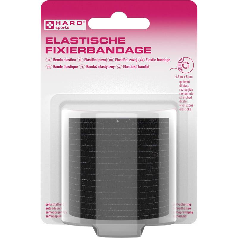 HARO Elastische Fixierbandage, 50 mm x 4,5 m, schwarz-0