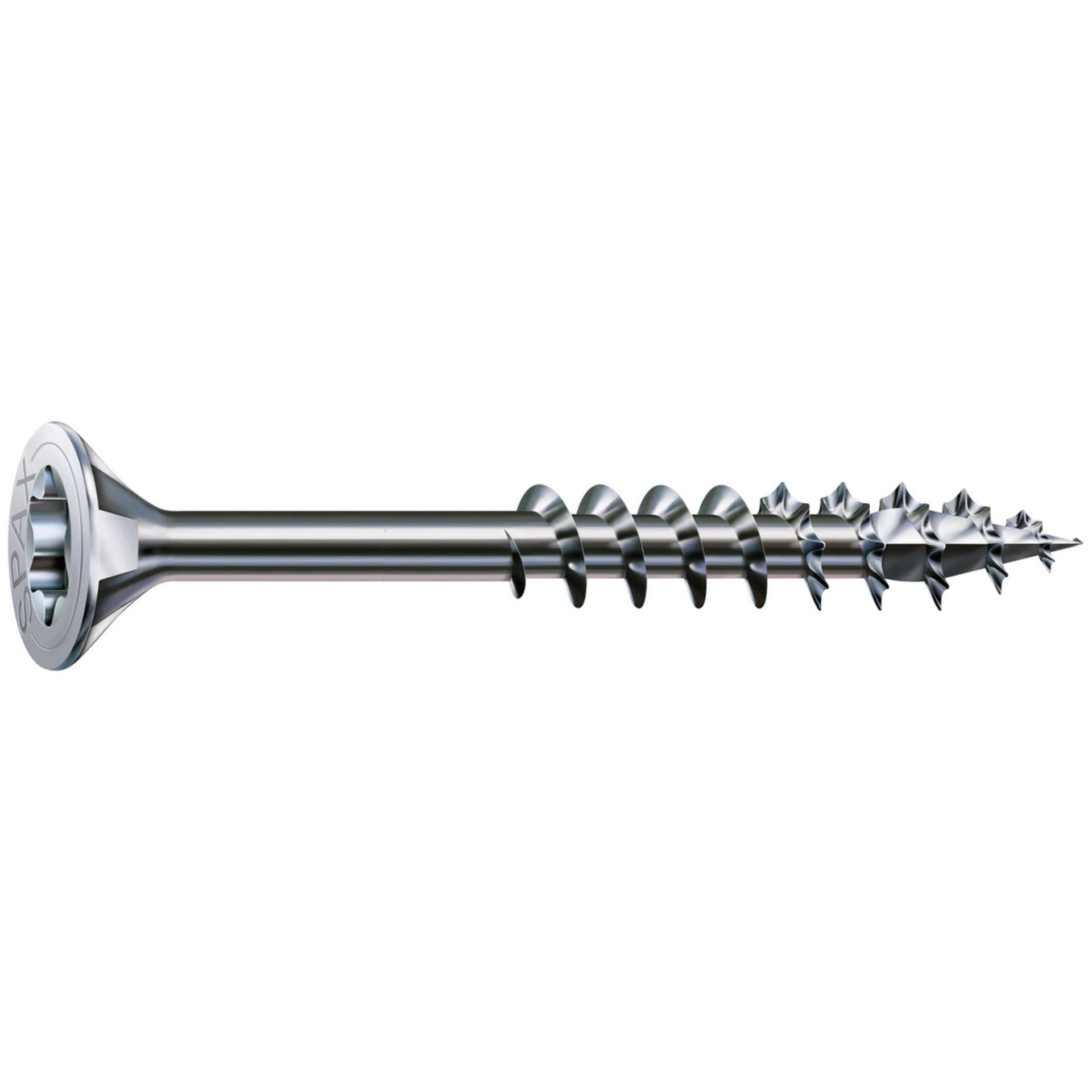 SPAX Universalschraube, 5 x 120 mm, 200 Stück, Teilgewinde, Senkkopf, T-STAR plus T20, 4CUT, WIROX-1