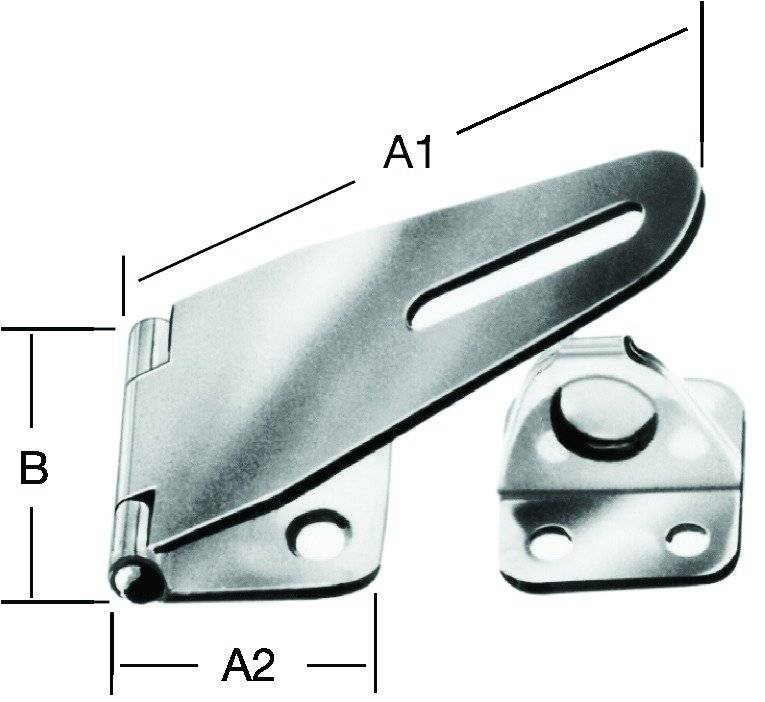 Vormann Sicherheitsüberfalle 80x37mm Edelstahl V2A mit Ösenplatte-0