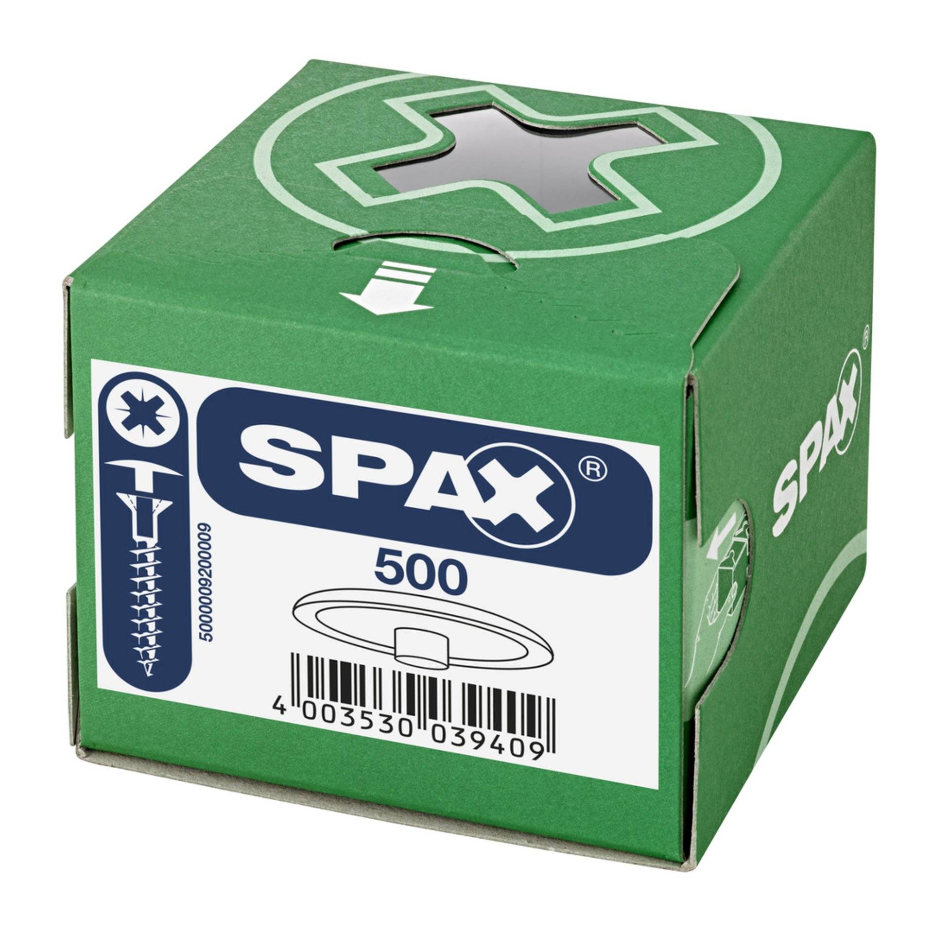 SPAX Kunststoff-Abdeckkappen für Universalschraube mit Kopfbohrung, weiß, 500 Stück-2